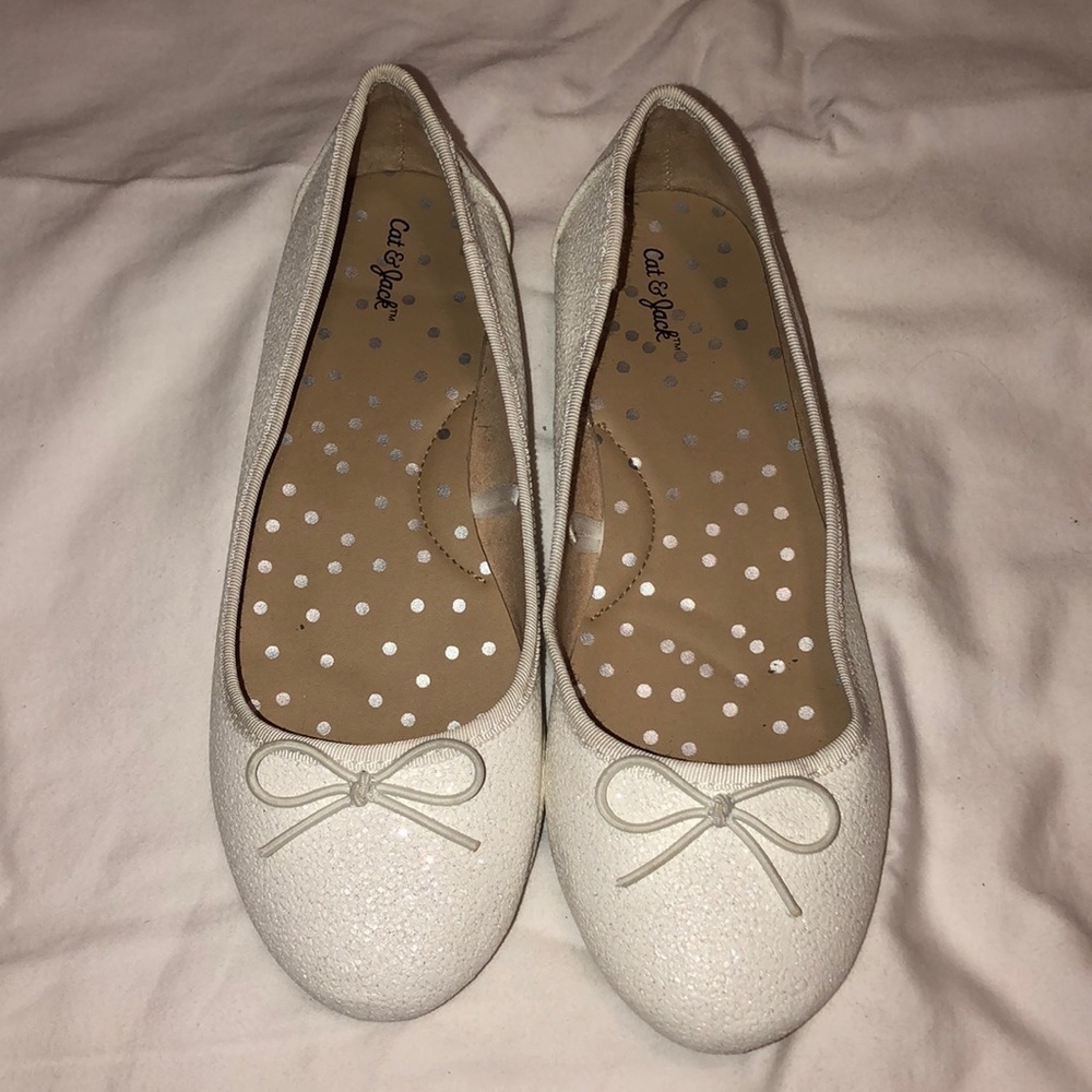 White ballet flats